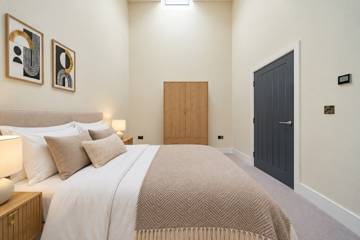 Bedroom with skylight
