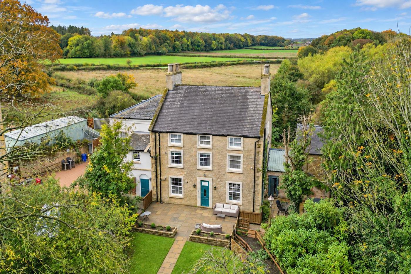 Langwith Mill House in its countryside setting